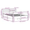 Postel bez matrace 120 x 200 cm masivní borovice 3306930