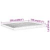 Pěnová matrace bílá 120 x 220 cm 7 zón tvrdost 20 ILD 4016657