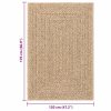 Koberec ZIZUR 120 x 170 cm jutový vzhled interiér i exteriér 364831