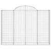 Klenuté gabionové koše 10ks 200x30x140/160cm pozinkované železo 3146160