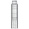 Klenuté gabionové koše 11ks 300x50x180/200cm pozinkované železo 3146782