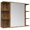 Koupelnová zrcadlová skříňka kouřový dub 80x20,5x64 cm kompozit 815522