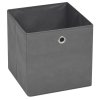 Úložné boxy 10 ks netkaná textilie 32 x 32 x 32 cm šedé 245748