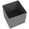 Úložné boxy 10 ks netkaná textilie 32 x 32 x 32 cm šedé 245748