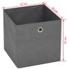 Úložné boxy 10 ks netkaná textilie 32 x 32 x 32 cm šedé 245748