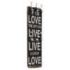 Nástěnný věšák na kabáty LOVE LIFE s 6 háčky 120 x 40 cm 245853