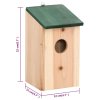 Ptačí budky 8 ks dřevěné 12 x 12 x 22 cm 276006