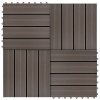 22 ks terasové dlaždice 30 x 30 cm 2 m² WPC tmavě hnědé 277802
