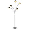 Stojací lampa 200 cm 5 x E14 černo-zlatá 282418
