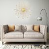 Nástěnné hodiny kovové 70 cm zlaté 283862