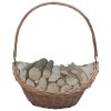 Koš na dřevo s uchem 57 x 46,5 x 52 cm hnědý vrba 286987