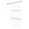 Posuvné dveře ESG sklo a hliník 76 x 212 cm stříbrné 288058