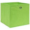 Úložné boxy 4 ks zelené 32 x 32 x 32 cm textil 288369