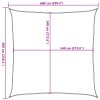 Stínicí plachta 160 g/m² antracitová 6 x 6 m HDPE 311059