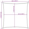 Stínící plachta 160 g/m² hnědá 2,5 x 2,5 m HDPE 311768