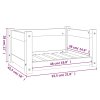 Pelíšek pro psy 55,5 x 45,5 x 28 cm masivní borovice 821442