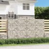 Klenuté gabionové koše 10ks 300x50x180/200cm pozinkované železo 3146781