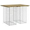 Zahradní lavice gabionový design 100 x 70 x 72 cm borové dřevo 834364