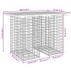 Zahradní lavice gabionový design 100 x 70 x 72 cm borové dřevo 834364