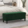 Lavice tmavě zelená 100x35x41 cm samet 349423