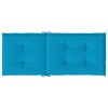 Podušky na židli vysoké opěradlo 2 ks modré 120x50x3 cm textil 43183