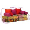 2místný modulární pouf patchwork textil 244985
