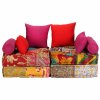 2místný modulární pouf patchwork textil 244985