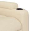 Polohovací křeslo krémové textil 372412