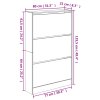 Botník kouřový dub 80 x 21 x 125,5 cm kompozitní dřevo 839928