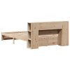 Postel s knihovnou bez matrace 120 x 200 cm masivní borovice 3322357