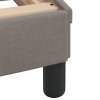 Rám postele s čelem bez matrace taupe 90x190 cm textil 373089