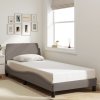 Rám postele s čelem bez matrace taupe 90x190 cm textil 373089