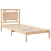 Prodloužený rám postele bez matrace 100 x 220 cm masivní dřevo 3309199