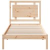 Prodloužený rám postele bez matrace 100 x 220 cm masivní dřevo 3309199
