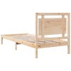 Prodloužený rám postele bez matrace 100 x 220 cm masivní dřevo 3309199
