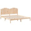 Prodloužený rám postele bez matrace 200 x 220 cm masivní dřevo 3309235