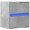Nástěnná TV skříňka s LED osvětlením betonově šedá 41x31x45 cm 852277