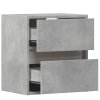 Nástěnná TV skříňka s LED osvětlením betonově šedá 41x31x45 cm 852277