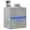 Nástěnná TV skříňka s LED osvětlením betonově šedá 41x31x45 cm 852277