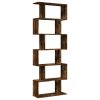Knihovna/dělící stěna 6patrová kouřový dub 70x24x193cm kompozit 858088