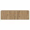 Nástěnná TV skříňka dub artisan 100x30x30 cm kompozitní dřevo 856019