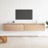 Nástěnné skříňky 2 ks 100 x 30 x 35 cm masivní borové dřevo 813466