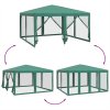 Party stan s 8 síťovanými bočnicemi zelený 4 x 4 m HDPE 4010063