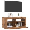 TV stolek s LED old wood 90 x 35 x 40 cm kompozitní dřevo 856321