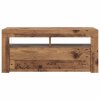 TV stolek s LED old wood 90 x 35 x 40 cm kompozitní dřevo 856321