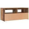 TV stolek s LED old wood 90 x 35 x 40 cm kompozitní dřevo 856321