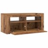 TV stolek s LED old wood 90 x 35 x 40 cm kompozitní dřevo 856321