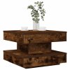 Konferenční stolek otočný o 360º kouřový dub 50 x 50 x 34,5 cm 858474