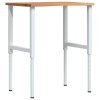 Pracovní stůl světle hnědý 80 x 60 x (71,5–98) cm masivní dub 3309718