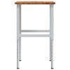 Pracovní stůl světle hnědý 80 x 60 x (71,5–98) cm masivní dub 3309718